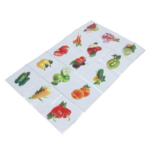 COHEALI Stickers Muraux Cuisine en Pvc Anti-huile, Autocollants Fruits et Légumes Amovibles sans Résidu, Décoration Murale Pratique pour Carrelage Cuisine
