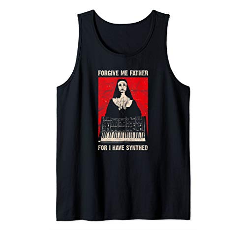 Synthesizer Vintage Analog Synth Retro ADSR Gear VCO Nun Tank Top