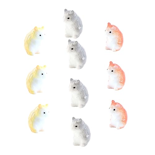 Abaodam 10pcs Resin Mouse Craft Cake Decor Baking Ornaments Assorted Colors Small Figurines for Party Home Desktop Decoration
