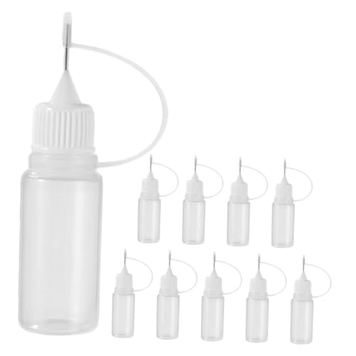 KICHOUSE Diy Projects Essential Oil Dispenser 10pcs Fine Tip Glue Bottles Brush Top