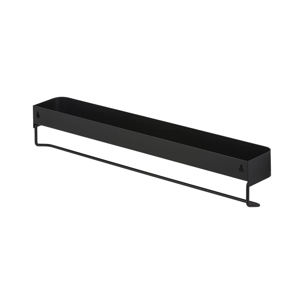 Sealskin Brix Bandeja de pared con toallero 55 cm Negro