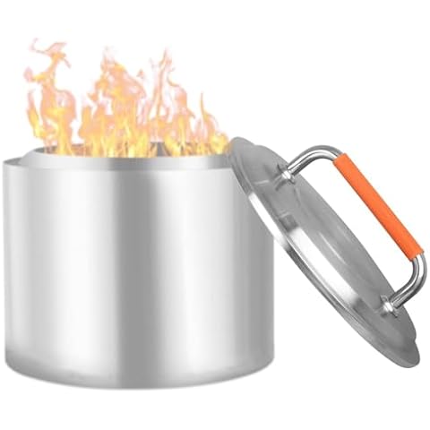 Fire Pit Lid Accessory for Bonfire Fire Pit, 20 inch Lid 304 Stainless Steel with Heat Resistant Handle for Solo Stove Bonfire 19.5" Cover
