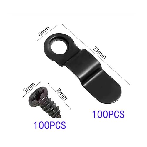 Image of 100x Picture Turn Button Fasteners with Screws Picture Hardware Backing Clips for Hanging Pictures