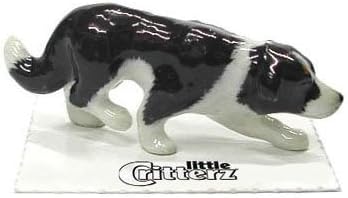 Little Critterz Perro - Border Collie cáñamo - Figura de porcelana en miniatura de alto fuego Little Critterz Perro - Border Collie cáñamo - Figura de porcelana en miniatura de alto fuego