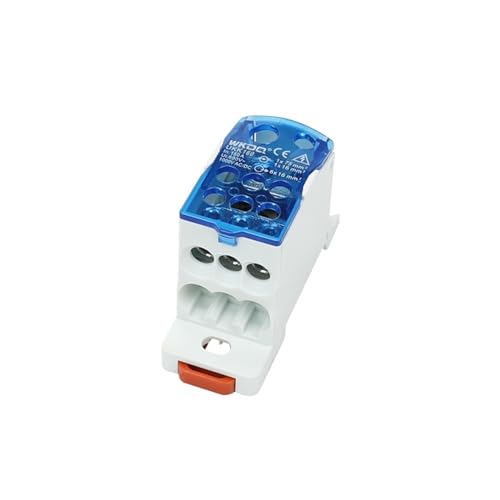 UKK160A Distribution Box Mounting NS 35 Din Rail 1 in 6 Out Power Terminal Universal Electric Wire Connector Junction UKK 160A
