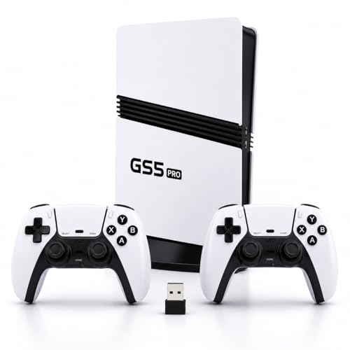 Image of GS5 Pro 4K Retro Gaming Console Stick, 22,000+ Built-in Classic Games, 23 Emulators, Plug and Play, with Dual Wireless Controllers, for Kids and Adults