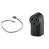 Whirlpool PT220L Genuine OEM 3-Prong 30-Amp Power Cord for Electric Dryers 3-Prong 30-Amp 4 Feet Grey & Eaton WD125 Dryer Electrical Receptacle, V, 30 A, 3 Pole, 3 Wire, Black