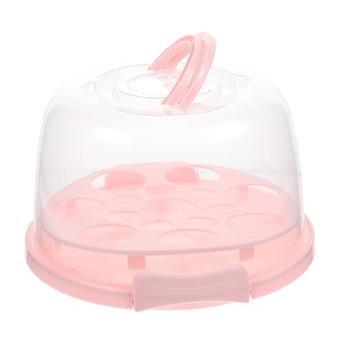 Cabilock 1 Set Clear Cake Carrier with Lid of Portable Dessert Storage Container for Bakery Travel Events Elegant Design for Cake Protection Display