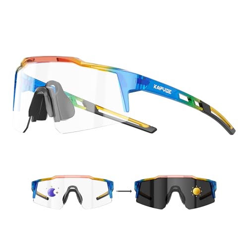 Lunettes de Cyclisme Enfants KAPVOE Polarisées à Verres Photochromatiques