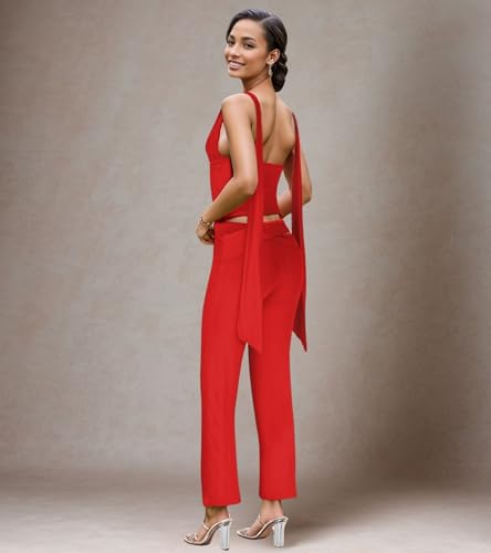 Image of Jigfar Women Sexy Elegant Bodycon Jumpsuit Going Out Romper Birthday Party Club Night Outfits