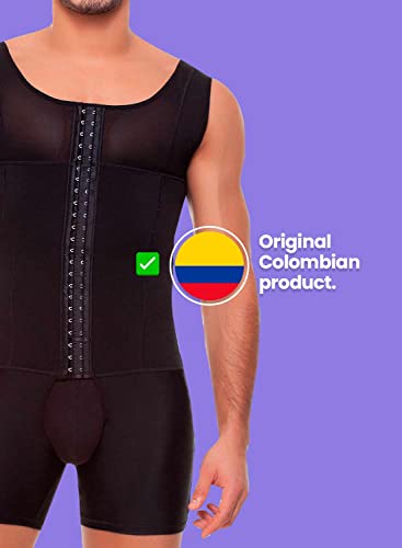 Fajitex Compression Garments Fajas Colombianas Para Hombre Bodysuit Shapewear Shirt Girdle For Men Shaper Liposuction (Beige, Large) #TOP5