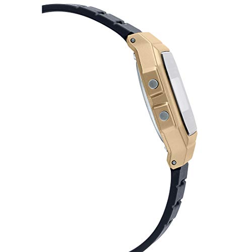 Casio Unisex Watch - F-91WM-9ADF Gold Dial, Black Band