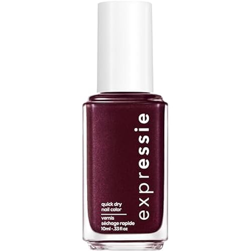 Essie expressie, Quick-Dry Nail Polish, 8-Free Vegan, Dark Purple, Breaking The Bold, 0.33 fl oz