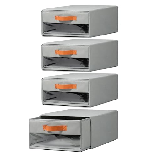 Lista de Cajones - los preferidos. 46 Organizador De Cajones De Ropa, Organizador de Cajón para Ropa, Cajones de Almacenamiento de Tela Plegables con Ventana Transparente para Ropa, Pantalones y Mantas, Cajones de...