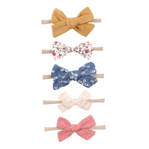 Hoement 5 Peças Faixa De Cabelo De Bebê Faixas De Cabelo De Bebê Tiara Laços De Cabelo Faixa De Cabe