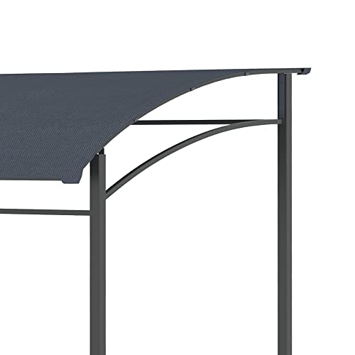 Outsunny 2.2 X 1.5 M Bbq Grill Gazebo Tent, Garden Grill With Metal Frame, Curved Canopy And 10 Hooks, Outdoor Sun Shade, Dark Grey - 9