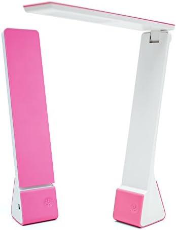 Lustrat LED Desk Lamp - Minimalistic Office Desk Lamp - Rechargeable Lamp with Bed, Study, and Work Desk Light Modes - Portable Table Desk Lamp for Back to School and Work from Home Set-up - Rose