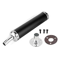 Motorrad Auspuff Schalldämpfer Rohr, 20mm/0.8in Automotive Ersatz Auspuff Schalldämpfer für 2 Takt Motorrad