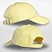 Trendy Fashion Baseball Dad Caps | Men & Women Low Profile Hats | Cute Ladies Western Ponytail Vintage NY Ball Cap | Womens Distressed Summer | Cotton | Adjustable Strap (Limoncello | Butter Yellow)