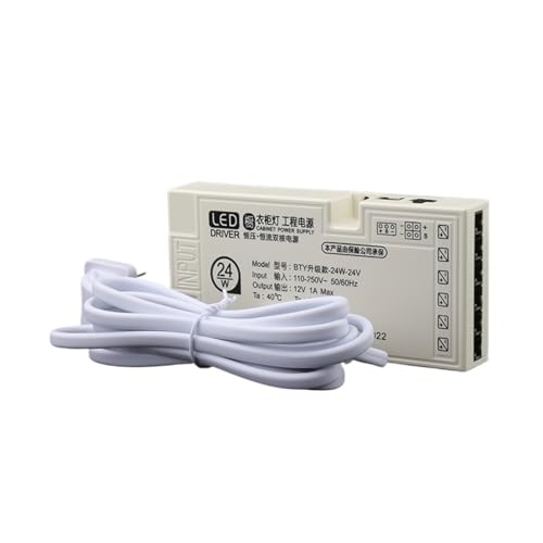 Fuente para iluminación de armarios 24V 12V regulable transformador LED