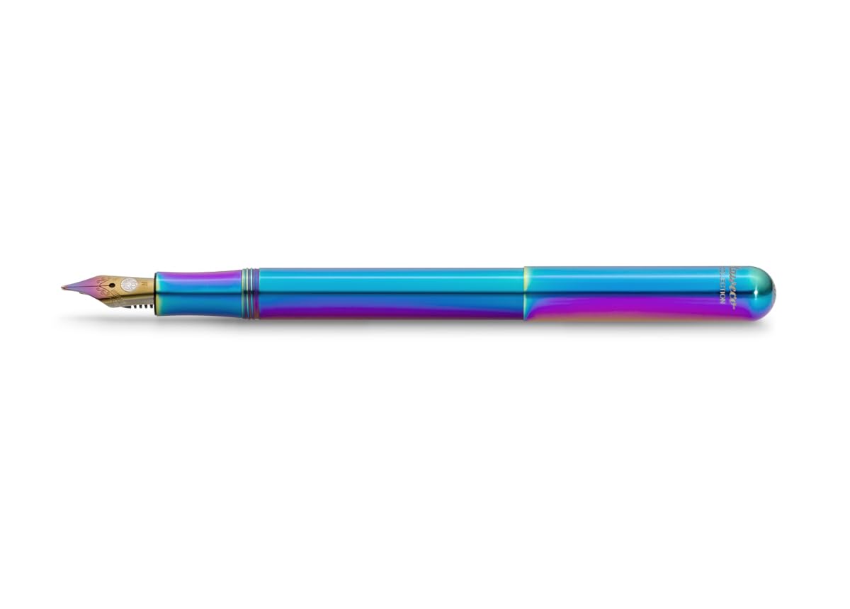 Kaweco COLLECTION Fountain Pen Liliput Kolibri I Premium Rainbow-Coloured Reservoir Pen with Iridescent Steel Nib for Ink Cartridges I Writing Instrument 12.4 cm I Nib: M (Medium)