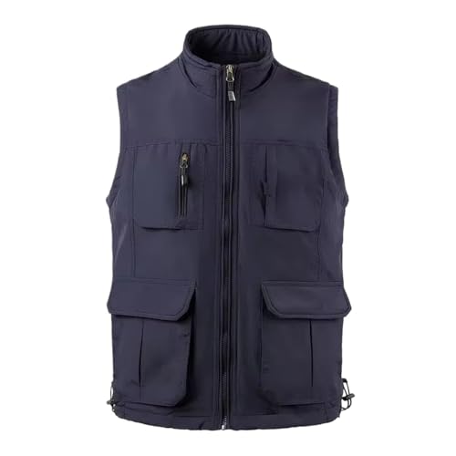Gilet épais décontracté pour homme en maille unie chaude d'automne