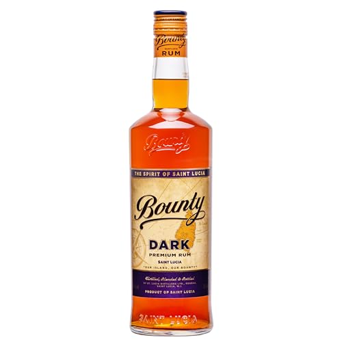 Bounty Rum Dark: Premium Dark Fine Rum | Distilled, blended and bottled in Saint-Lucia | 43% alcohol 700ml | Perfect base for Long Drink