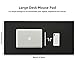 Leather Desk Pad,Wolaile 36x17 inch Large Mouse Pad,Waterproof Non-Slip Writing Desk Blotter,Computer Mat Desktop Protector for Office Home,Black