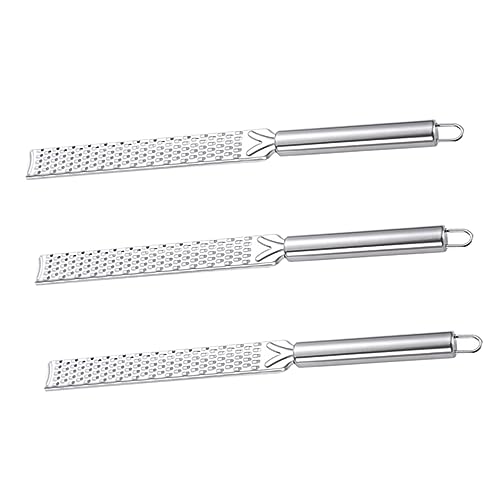 FUNOMOCYA 3-pc Set Cheese Grater Hand Crank Multi-use Fruit Zester Shredder Stainless Steel for Home Kitchen