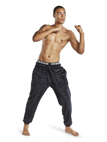 JOE BOXER Tonal Smiley Print Plush Pajama Pants, Men's Joggers PJ Pants, Lounge Pants With Pockets, Pajama Gifts2