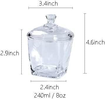 Sucrier, Sucriers en verre, plats à bonbons, pots de stockage, collation avec couvercle