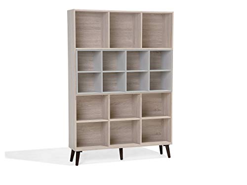 Preisvergleich Produktbild Beliani Modernes Bücherregal Hellbraun / grau mit 5 Fächern Alloa