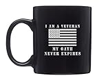Militärischer Veteranen-Kaffeebecher, USA-Flagge, Amerikanische I Am A Veteran My Oath Never Expires, Geschenk für Militär-Veteranen, USA-Flagge