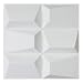Art3d Diamond Pyriamd 3D Wall Designs White 3D Wall Panels, 19.7" x 19.7" (12 Pack)
