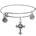 Bangle Bracelet and Cross Charm