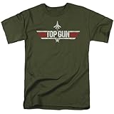 Popfunk Top Gun Logo Unisex Adult T-Shirt - Large - Green