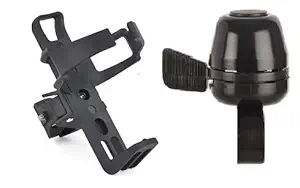 Wavva Bottle Holder with Cycle Bell for Bicycle Water Bottle Cage Holder Bracket with Adjustable Clamp Black