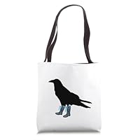 Funny Crow In Wellies Bird In Wellington Boots Novelty Tote Bag