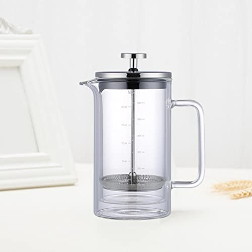 YSWPNA Glazen Karaf Pot Duurzaam Hittebestendig Drinkware met RVS Filter Thee en Opgeschuimd voor Espresso Keuken, 600ml - Afbeelding 8