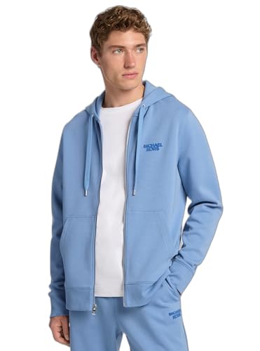 Michael Kors Men's Tufted Logo Full Zip Hoodie, French Blue, M