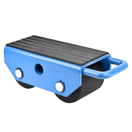Amarite Fixed Machinery Skate for Moving Industrial Equipment, Heavy Duty 5500lbs/2.5t Capacity Machine Skates-Thicken Carbon Steel Construction,2 Nylon Roller & Rubber Surface Machinery Mover - Thumbnail 3