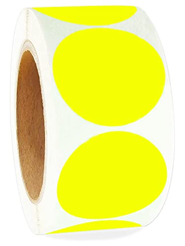 Étiquettes de codage couleur rondes 5,1 cm : stickers adhésifs en rouleau