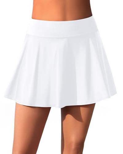 Image of Aqua Eve Women Swim Skirt Tummy Control Swimsuit Skirt High Waisted Bathing Suit Bottom (Available in Plus)