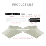 Deflektor motocyklowy Saddle Air Heat ShieldsAB Reflective do Harley Softail Breakout Fat Boy HeritageDeluxeFLHC00-2017 Przednia szyba motocyklowa(Air Deflector A)