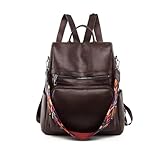 Mochila Feminina Oxford Anti-roubo Impermeável, Grande, Unissex, Preta (Café)