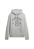 Superdry Athletic ESS Hoodie Sweater, Cadet Grey Marl, XXXL Men's