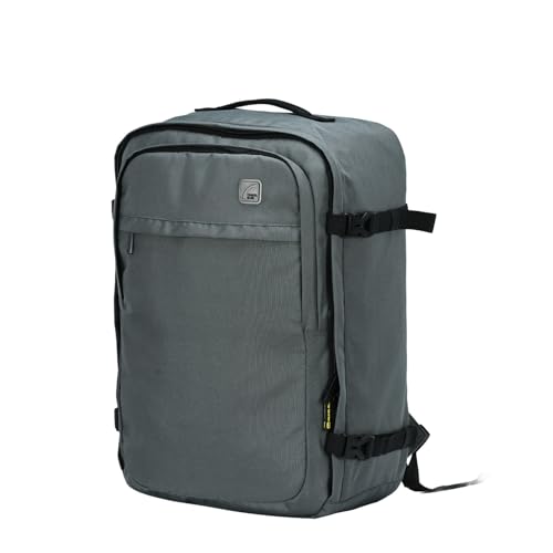 Travel Blue Mochila Traveller Venture Cinza abertura 180° alças acolchoadas Faixa para Mala para trabalho faculdade e viagem