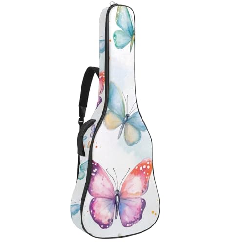 Étui souple guitare acoustique 109 cm imperméable avec double sangle et poches accessoires