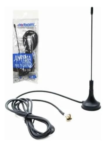 AN-S10 Antena TV Digital com Cabo Coaxial 1,5M