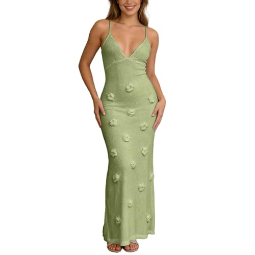 Robe longue sans manches en maille pour femme pour un look estival et decontracte